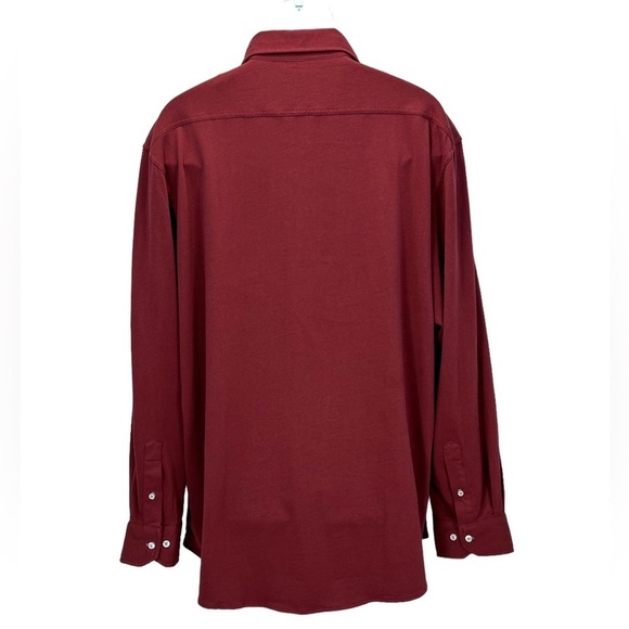 Tailorbyrd Long Sleeve Button Down Sport Shirt - Burgundy Red - size XL - Picture 2 of 9